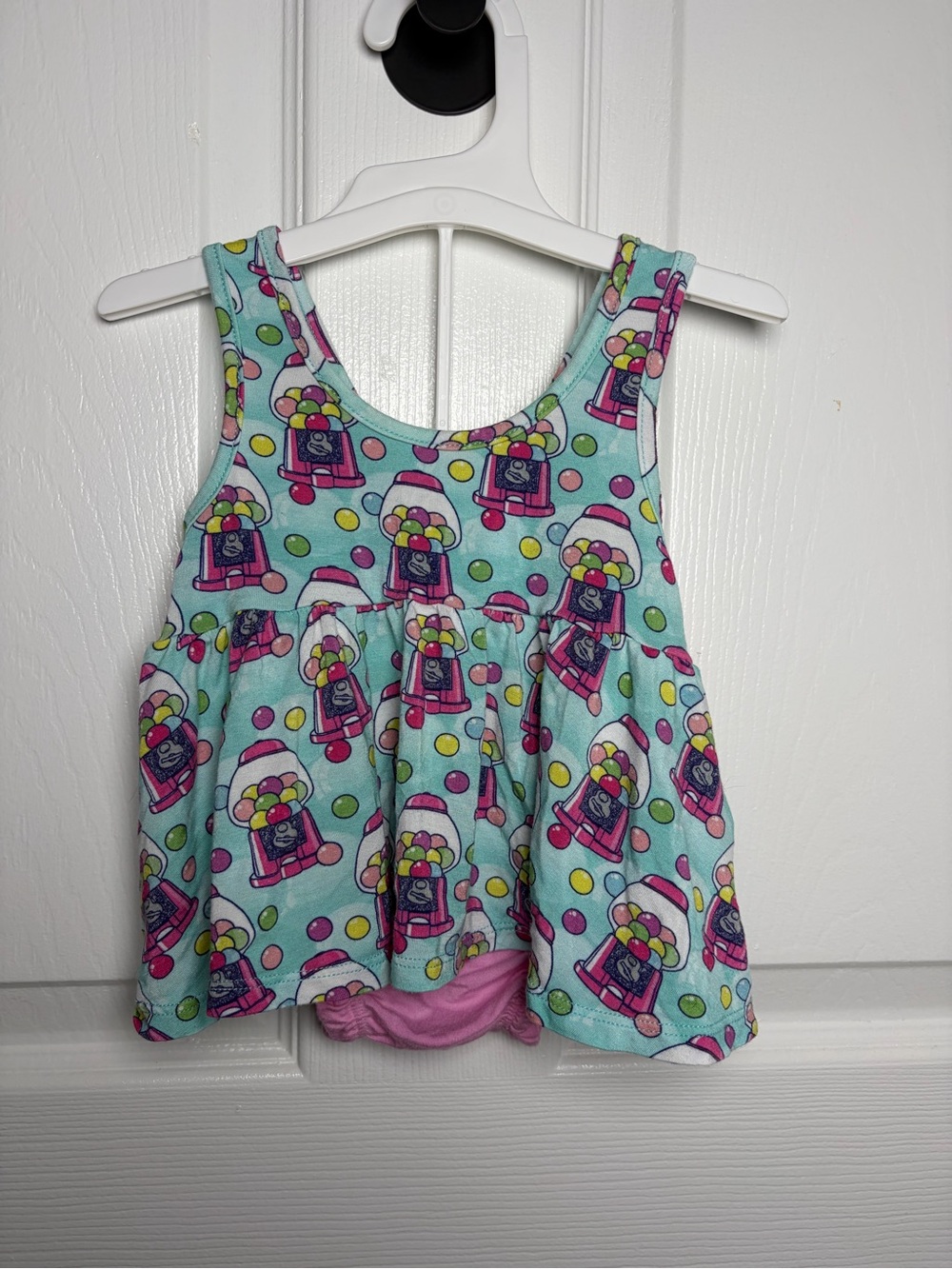 Posh Peanut Poshalicious Gumball Peplum Top Bloomers 3-6M Bamboo